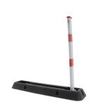 Poteau de pompier rabattable avec base