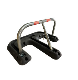 Barrière de Parking Rabattable Ø38 mm Acier Zingué et Base