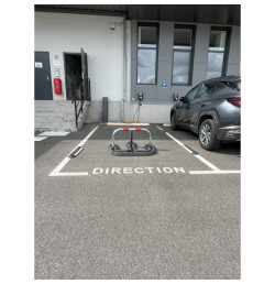Arceau de parking galvanisé ø50mm avec base