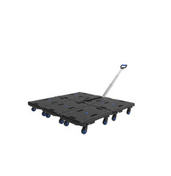 Plateau à roulettes pliable 136 kg avec poignée télescopique IDEQUIP