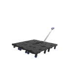 Plateau à roulettes pliable 136 kg avec poignée télescopique IDEQUIP