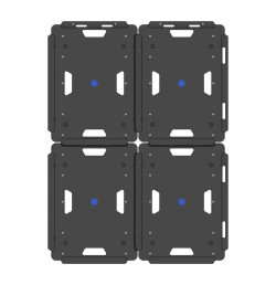 Plateau à roulettes pliable 136 kg polypropylène aluminium IDEQUIP