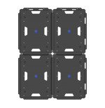Plateau à roulettes pliable 136 kg polypropylène aluminium IDEQUIP