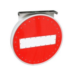 Panneau solaire B1 IDEQUIP sens interdit avec flash LED