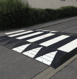 Plateau coussin ralentisseur avec passage piéton H100mm sur mesure  Conforme CERTU – IDEQUIP