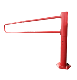 Portillon rotatif extensible rouge en acier Sécurité d’accès modulable