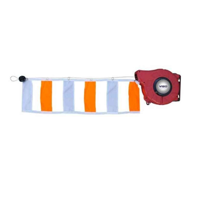 Barrière réfléchissante 15m retractable avec enrouleur Barrière réfléchissante 15m retractable avec enrouleur