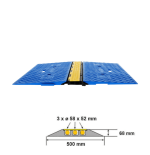 Passe-câble caoutchouc CP1031 3 canaux 58x52 mm – 15 tonnes