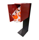 Support au sol renforcé pour barrière ENR et coffre | IDEQUIP