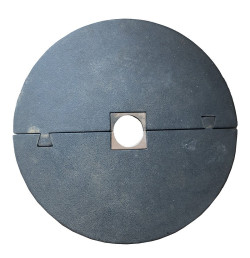 Round weed control plate