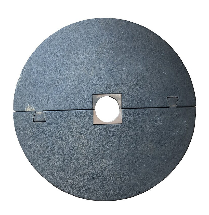 Round weed control plate