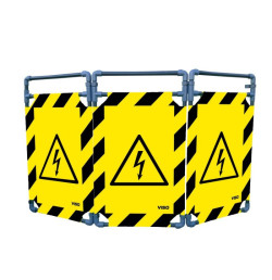 Barrière d’intervention 3 volets type paravent PVC  | IDEQUIP