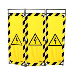 Barrière d’intervention 3 volets type paravent PVC  | IDEQUIP