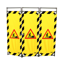 Barrière d’intervention 3 volets type paravent PVC  | IDEQUIP