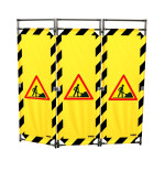 Barrière d’intervention 3 volets type paravent PVC  | IDEQUIP