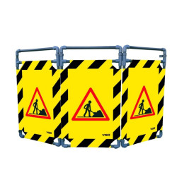 Barrière d’intervention 3 volets type paravent PVC  | IDEQUIP