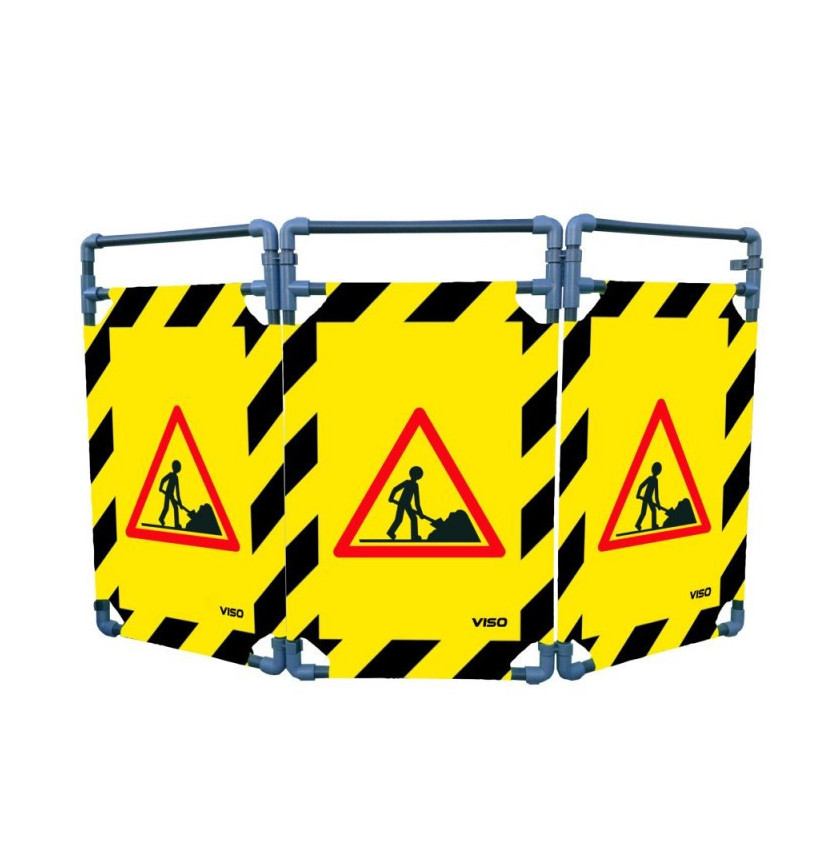 Barrière d’intervention 3 volets type paravent PVC | IDEQUIP Barrière d’intervention 3 volets type paravent PVC | IDEQUIP