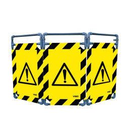Barrière d’intervention 3 volets type paravent PVC  | IDEQUIP