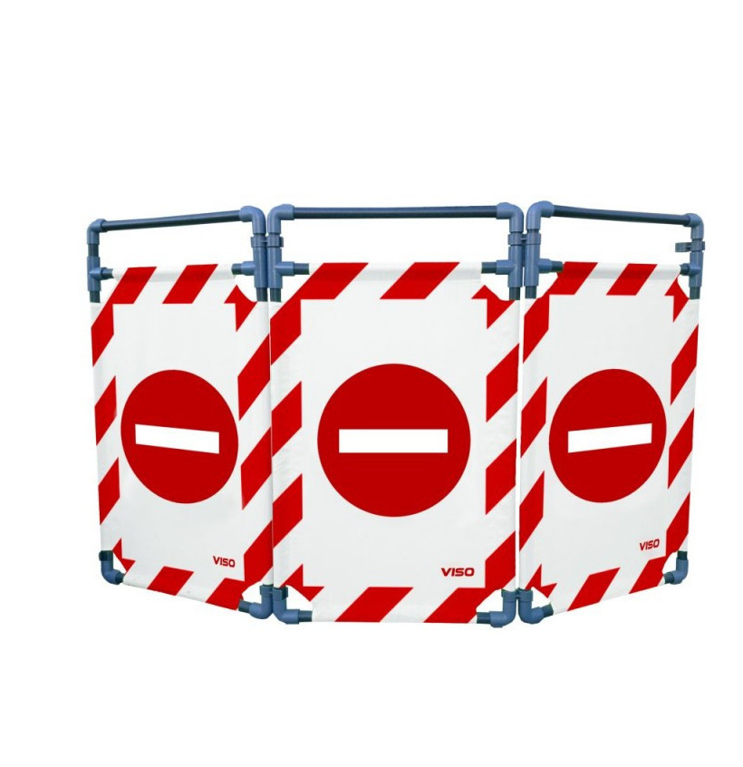 Barrière d’intervention 3 volets type paravent PVC | IDEQUIP Barrière d’intervention 3 volets type paravent PVC | IDEQUIP