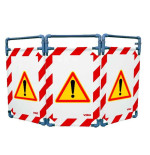 Barrière d’intervention 3 volets type paravent PVC  | IDEQUIP