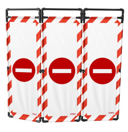 Barrière d’intervention 3 volets type paravent PVC  | IDEQUIP