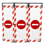 Barrière d’intervention 3 volets type paravent PVC  | IDEQUIP