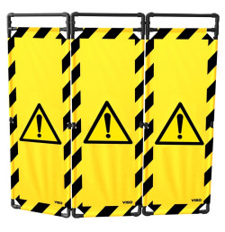 Barrière d’intervention 3 volets type paravent PVC  | IDEQUIP