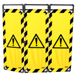 Barrière d’intervention 3 volets type paravent PVC  | IDEQUIP