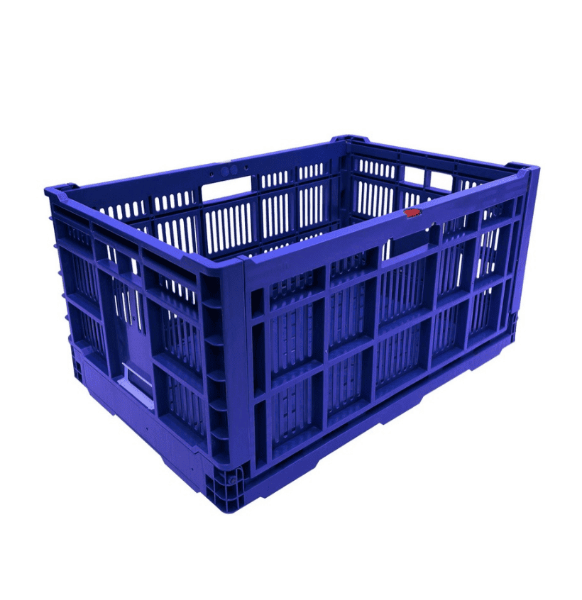 Bac pliable ajouré polypropylène Série PRO 30 à 60 L – Gerbable | Charnières acier | BP320 BP223 BP640 BP560