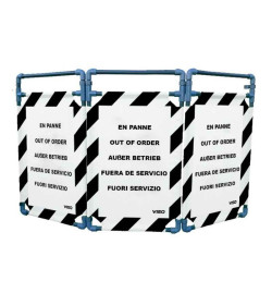 Barrière d’intervention 3 volets type paravent PVC  | IDEQUIP