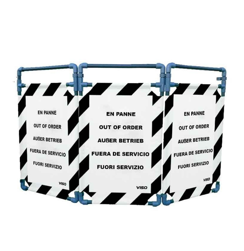 Barrière d’intervention 3 volets type paravent PVC | IDEQUIP Barrière d’intervention 3 volets type paravent PVC | IDEQUIP