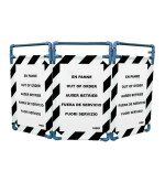 Barrière d’intervention 3 volets type paravent PVC  | IDEQUIP