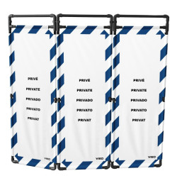 Barrière d’intervention 3 volets type paravent PVC  | IDEQUIP