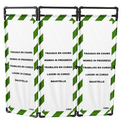 Barrière d’intervention 3 volets type paravent PVC  | IDEQUIP