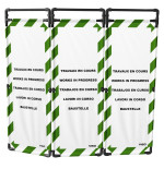 Barrière d’intervention 3 volets type paravent PVC  | IDEQUIP