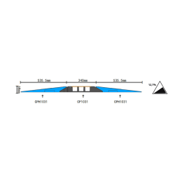 Wheelchair-Accessible Cable Protector CP1031 with PMR Ramps – 40 T | 3 Channels Ø58×52 mm | -20°C to +60°C