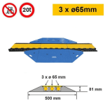 Wheelchair-Accessible Cable Protector CP1071 – 3 Channels Ø65 mm with PMR Ramps – 40 T | 910×1610 mm