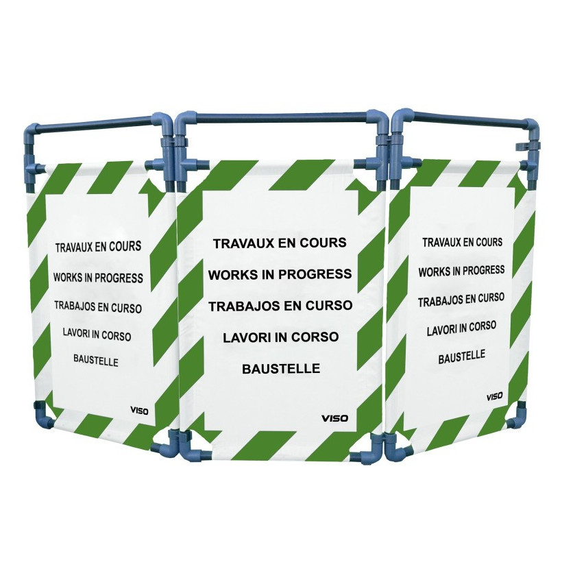 Barrière d’intervention 3 volets type paravent PVC | IDEQUIP Barrière d’intervention 3 volets type paravent PVC | IDEQUIP