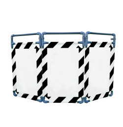 Barrière d’intervention 3 volets type paravent PVC  | IDEQUIP