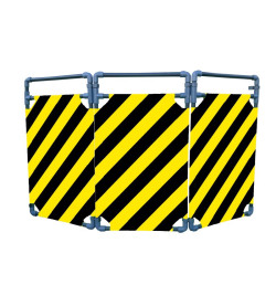 Barrière d’intervention 3 volets type paravent PVC  | IDEQUIP