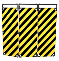 Barrière d’intervention 3 volets type paravent PVC  | IDEQUIP