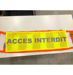 Tissu “ACCÈS INTERDIT” pour barrière ENR200  | IDEQUIP
