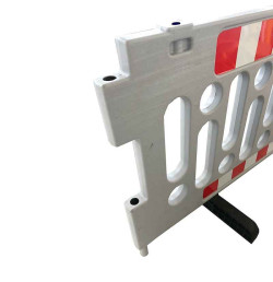 Barrière de chantier plastique modulable 1200 à 2000 mm – IDEQUIP