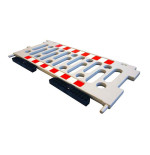 Barrière de chantier plastique modulable 1200 à 2000 mm – IDEQUIP