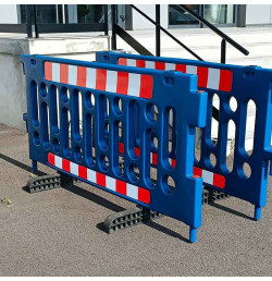 Barrière de chantier plastique modulable 1200 à 2000 mm – IDEQUIP