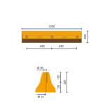 Butée de stationnement poids lourds en caoutchouc BUT1200 VISO | IDEQUIP