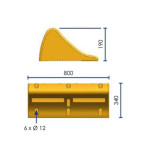 Butée de recul pour roues poids lourds BUT800FIX VISO