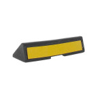 Butée de parking en caoutchouc noir et jaune  | IDEQUIP