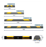 Butée de parking en caoutchouc et passe-câbles PARKSTOP VISO