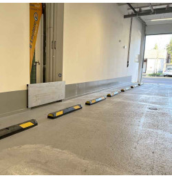 Butée de parking en caoutchouc et passe-câbles PARKSTOP VISO